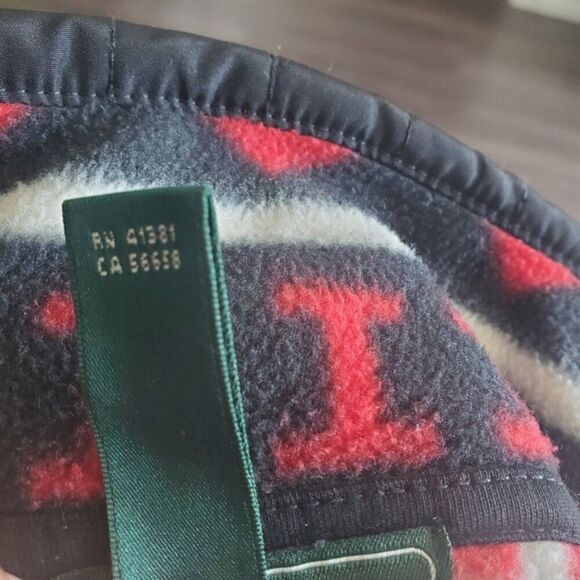 Lauren Ralph Lauren Geometric Print Fleece & Cable Knit Sweater Size L - Picture 5 of 13